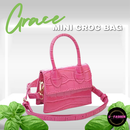 Grace Mini Croc Bag (Pink)