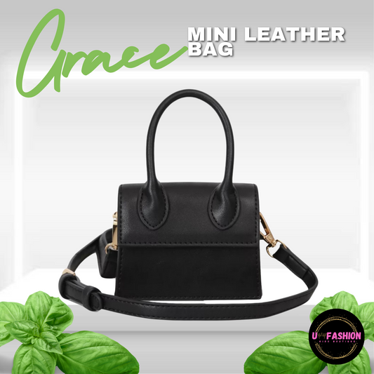 Grace Mini Leather Bag (Black)