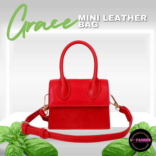 Grace Mini Leather Bag (Red)